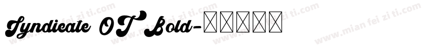 Syndicate OT Bold字体转换